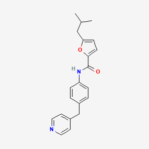 5-isobutyl-N-[4-(pyridin-4-ylmethyl)phenyl]-2-furamide