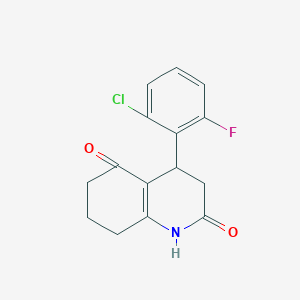 4-(2-CHLORO-6-FLUOROPHENYL)-1,2,3,4,5,6,7,8-OCTAHYDROQUINOLINE-2,5-DIONE