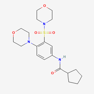 N-[4-(MORPHOLIN-4-YL)-3-(MORPHOLINE-4-SULFONYL)PHENYL]CYCLOPENTANECARBOXAMIDE