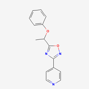 5-(1-Phenoxyethyl)-3-pyridin-4-yl-1,2,4-oxadiazole