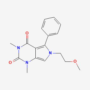 molecular formula C17H19N3O3 B4420997 6-(2-methoxyethyl)-1,3-dimethyl-5-phenyl-1H-pyrrolo[3,4-d]pyrimidine-2,4(3H,6H)-dione 