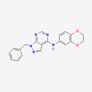 1-benzyl-N-(2,3-dihydro-1,4-benzodioxin-6-yl)-1H-pyrazolo[3,4-d]pyrimidin-4-amine