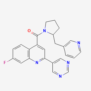 7-fluoro-4-{[2-(pyridin-3-ylmethyl)pyrrolidin-1-yl]carbonyl}-2-pyrimidin-5-ylquinoline