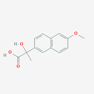 molecular formula C14H14O4 B044213 2-羟基-2-(6-甲氧基-2-萘基)丙酸 CAS No. 32721-11-2