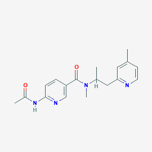 6-(acetylamino)-N-methyl-N-[1-methyl-2-(4-methylpyridin-2-yl)ethyl]nicotinamide