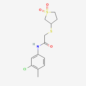 N-(3-CHLORO-4-METHYLPHENYL)-2-[(11-DIOXO-1LAMBDA6-THIOLAN-3-YL)SULFANYL]ACETAMIDE