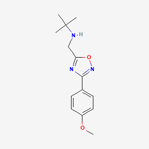 N-{[3-(4-methoxyphenyl)-1,2,4-oxadiazol-5-yl]methyl}-2-methylpropan-2-amine