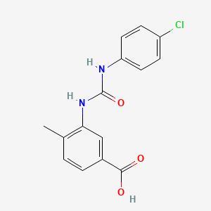 3-{[(4-CHLOROANILINO)CARBONYL]AMINO}-4-METHYLBENZOIC ACID