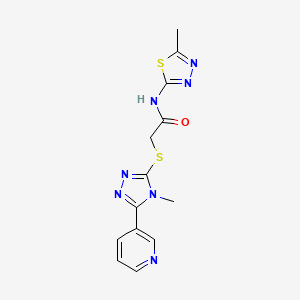 2-{[4-METHYL-5-(3-PYRIDINYL)-4H-1,2,4-TRIAZOL-3-YL]SULFANYL}-N-(5-METHYL-1,3,4-THIADIAZOL-2-YL)ACETAMIDE