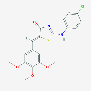 (2E,5Z)-2-[(4-chlorophenyl)imino]-5-(3,4,5-trimethoxybenzylidene)-1,3-thiazolidin-4-one