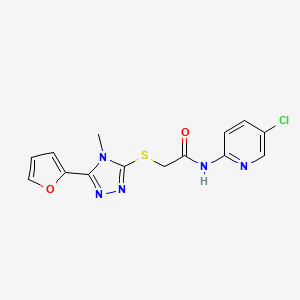 N-(5-CHLORO-2-PYRIDINYL)-2-{[5-(2-FURYL)-4-METHYL-4H-1,2,4-TRIAZOL-3-YL]SULFANYL}ACETAMIDE