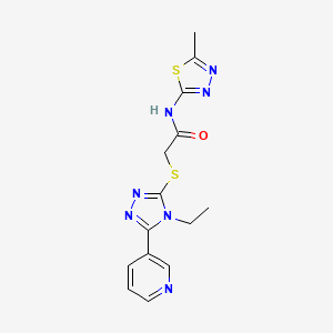 2-{[4-ETHYL-5-(3-PYRIDINYL)-4H-1,2,4-TRIAZOL-3-YL]SULFANYL}-N-(5-METHYL-1,3,4-THIADIAZOL-2-YL)ACETAMIDE