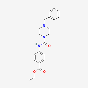 ETHYL 4-{[(4-BENZYLPIPERAZINO)CARBONYL]AMINO}BENZOATE