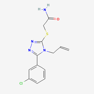 2-{[4-ALLYL-5-(3-CHLOROPHENYL)-4H-1,2,4-TRIAZOL-3-YL]SULFANYL}ACETAMIDE