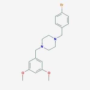 molecular formula C20H25BrN2O2 B442258 1-(4-Bromobenzyl)-4-(3,5-dimethoxybenzyl)piperazine 