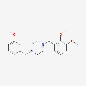 molecular formula C21H28N2O3 B442263 1-(2,3-Dimethoxybenzyl)-4-(3-methoxybenzyl)piperazine CAS No. 5873-55-2