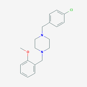 molecular formula C19H23ClN2O B442265 1-(4-Chlorobenzyl)-4-(2-methoxybenzyl)piperazine 
