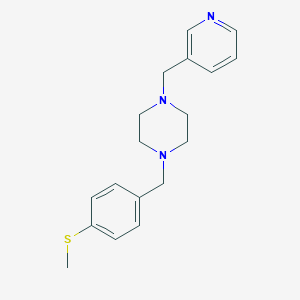 molecular formula C18H23N3S B442266 Methyl4-{[4-(3-pyridinylmethyl)-1-piperazinyl]methyl}phenylsulfide 