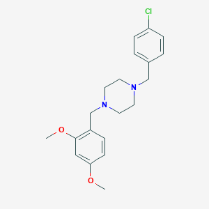 molecular formula C20H25ClN2O2 B442274 1-(4-Chlorobenzyl)-4-(2,4-dimethoxybenzyl)piperazine 