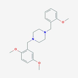 molecular formula C21H28N2O3 B442277 1-(2,5-Dimethoxybenzyl)-4-(2-methoxybenzyl)piperazine 
