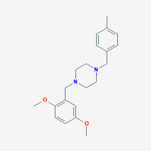 molecular formula C21H28N2O2 B442279 1-(2,5-Dimethoxybenzyl)-4-(4-methylbenzyl)piperazine 