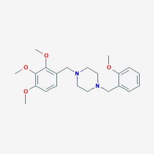 molecular formula C22H30N2O4 B442281 1-(2-Methoxybenzyl)-4-(2,3,4-trimethoxybenzyl)piperazine 