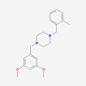 molecular formula C21H28N2O2 B442282 1-(3,5-Dimethoxybenzyl)-4-(2-methylbenzyl)piperazine 