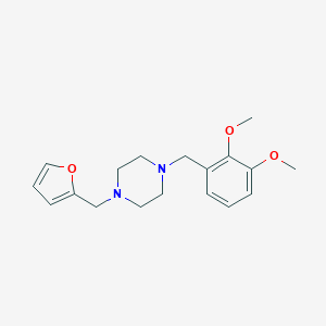 molecular formula C18H24N2O3 B442284 1-(2,3-Dimethoxybenzyl)-4-(2-furylmethyl)piperazine 
