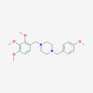 molecular formula C22H30N2O4 B442285 1-(4-Methoxybenzyl)-4-(2,3,4-trimethoxybenzyl)piperazine 