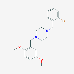 molecular formula C20H25BrN2O2 B442286 1-(2-Bromobenzyl)-4-(2,5-dimethoxybenzyl)piperazine 