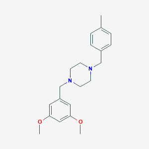 molecular formula C21H28N2O2 B442287 1-(3,5-Dimethoxybenzyl)-4-(4-methylbenzyl)piperazine 