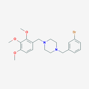 molecular formula C21H27BrN2O3 B442288 1-(3-Bromobenzyl)-4-(2,3,4-trimethoxybenzyl)piperazine 
