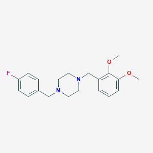 molecular formula C20H25FN2O2 B442290 1-(2,3-Dimethoxybenzyl)-4-(4-fluorobenzyl)piperazine 