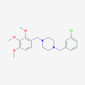 molecular formula C21H27ClN2O3 B442296 1-(3-Chlorobenzyl)-4-(2,3,4-trimethoxybenzyl)piperazine 