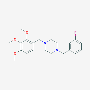 molecular formula C21H27FN2O3 B442301 1-(3-Fluorobenzyl)-4-(2,3,4-trimethoxybenzyl)piperazine 