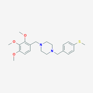 molecular formula C22H30N2O3S B442302 1-[4-(Methylsulfanyl)benzyl]-4-(2,3,4-trimethoxybenzyl)piperazine 