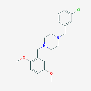 molecular formula C20H25ClN2O2 B442310 1-(3-Chlorobenzyl)-4-(2,5-dimethoxybenzyl)piperazine 