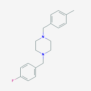 molecular formula C19H23FN2 B442313 1-(4-Fluorobenzyl)-4-(4-methylbenzyl)piperazine 