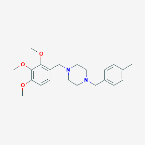 molecular formula C22H30N2O3 B442317 1-(4-Methylbenzyl)-4-(2,3,4-trimethoxybenzyl)piperazine 