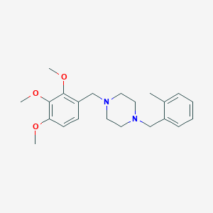 molecular formula C22H30N2O3 B442321 1-(2-Methylbenzyl)-4-(2,3,4-trimethoxybenzyl)piperazine 