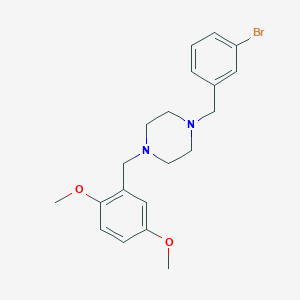 molecular formula C20H25BrN2O2 B442322 1-(3-Bromobenzyl)-4-(2,5-dimethoxybenzyl)piperazine 