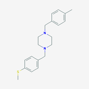 molecular formula C20H26N2S B442323 1-(4-Methylbenzyl)-4-[4-(methylsulfanyl)benzyl]piperazine 