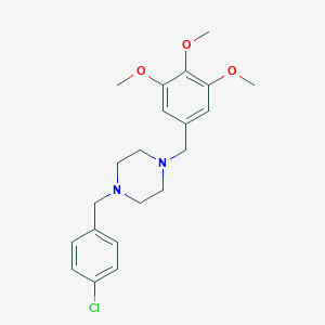 molecular formula C21H27ClN2O3 B442326 1-(4-Chlorobenzyl)-4-(3,4,5-trimethoxybenzyl)piperazine 