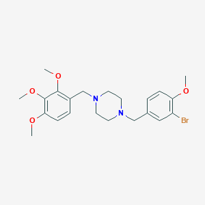 molecular formula C22H29BrN2O4 B442331 1-(3-Bromo-4-methoxybenzyl)-4-(2,3,4-trimethoxybenzyl)piperazine CAS No. 5862-34-0