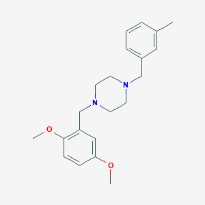molecular formula C21H28N2O2 B442334 1-(2,5-Dimethoxy-benzyl)-4-(3-methyl-benzyl)-piperazine CAS No. 5866-21-7