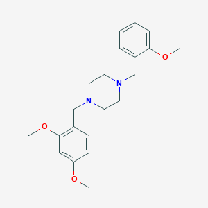 molecular formula C21H28N2O3 B442338 1-(2,4-Dimethoxybenzyl)-4-(2-methoxybenzyl)piperazine 