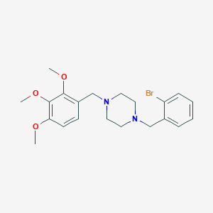 molecular formula C21H27BrN2O3 B442341 1-(2-Bromobenzyl)-4-(2,3,4-trimethoxybenzyl)piperazine 