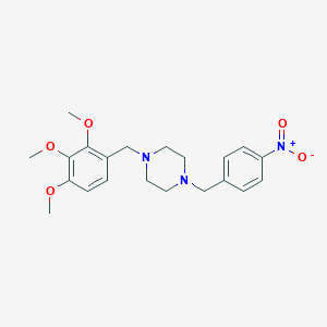 molecular formula C21H27N3O5 B442344 1-(4-Nitro-benzyl)-4-(2,3,4-trimethoxy-benzyl)-piperazine 