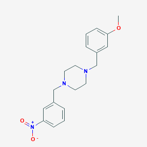 1-[(3-Methoxyphenyl)methyl]-4-[(3-nitrophenyl)methyl]piperazine