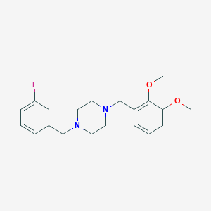 molecular formula C20H25FN2O2 B442367 1-(2,3-Dimethoxybenzyl)-4-(3-fluorobenzyl)piperazine 